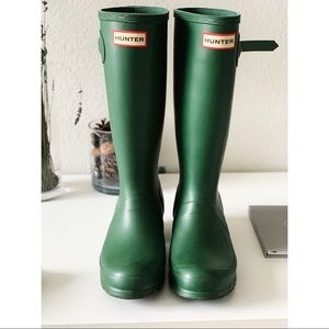 Hunter green Boots size 6